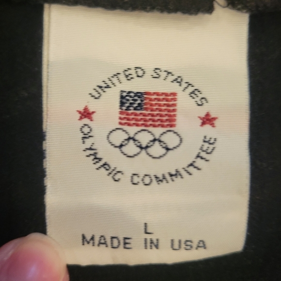 Vintage Team USA Olympics black warm up full zip jacket size L - Picture 3 of 6